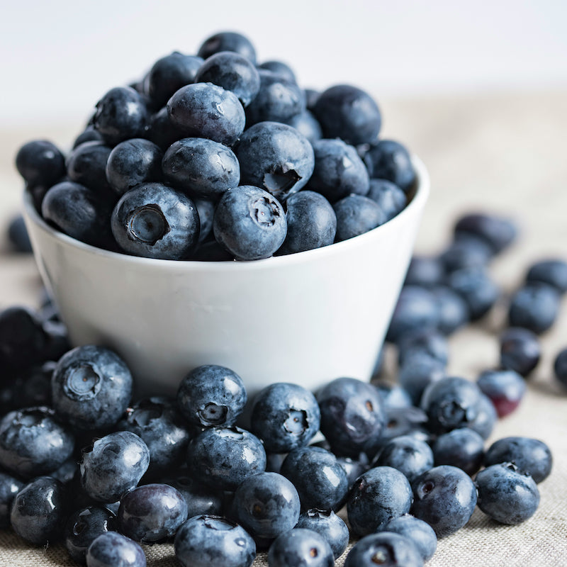 A bowl of blueberries