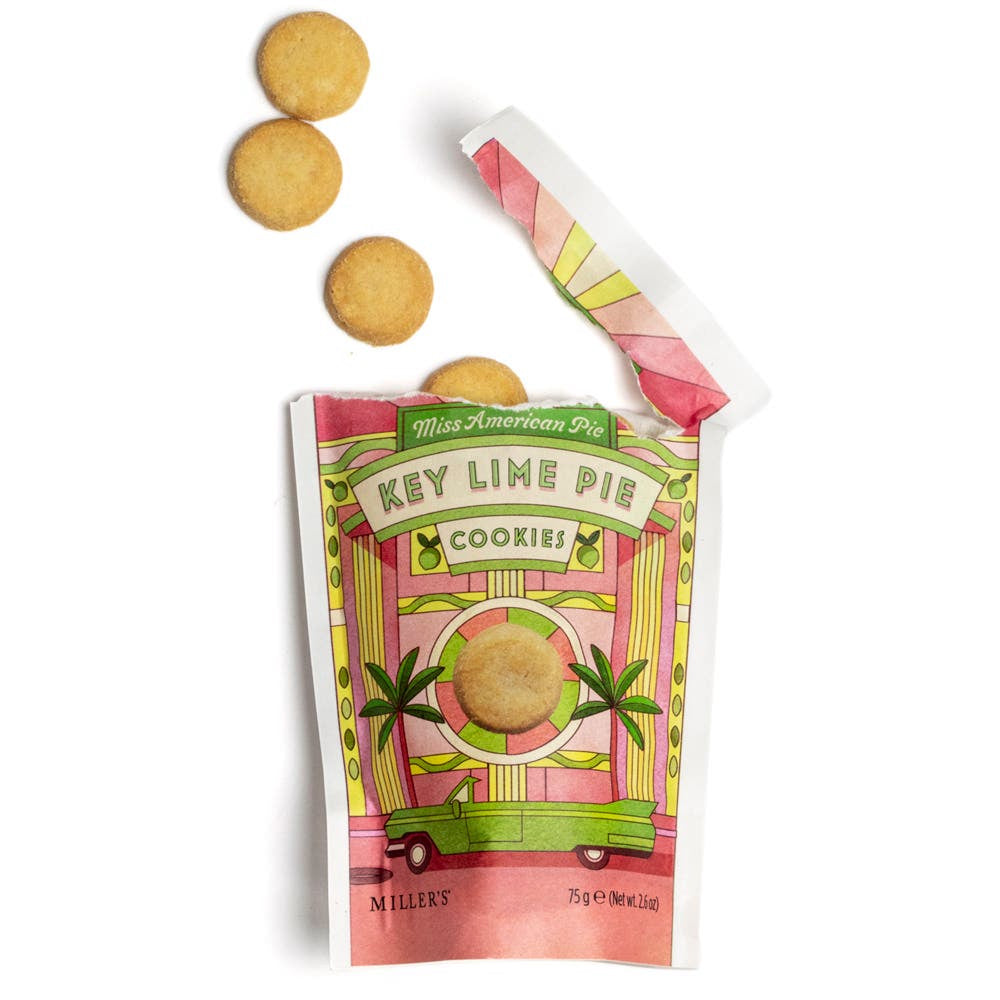 A bag of Miss America Pie Key Lime Pie Cookies