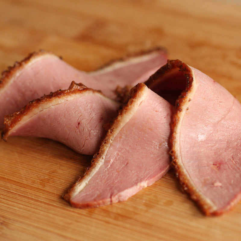 Slices of smoked duck breast
