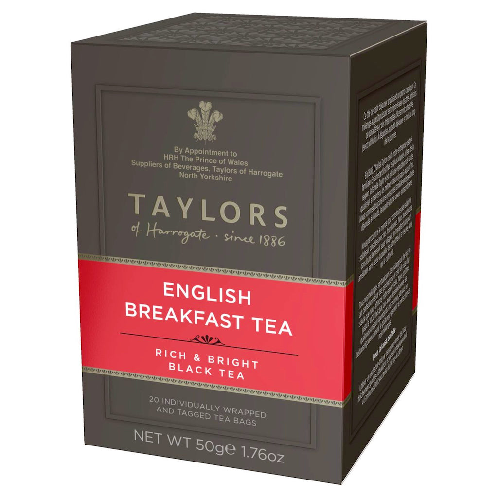 A packet of Taylors English Breakfast Tea
