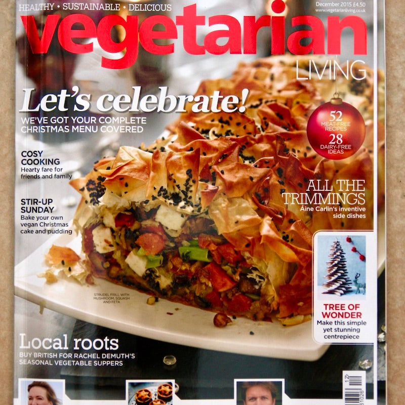 A copy of the Vegetarian Living Magazine