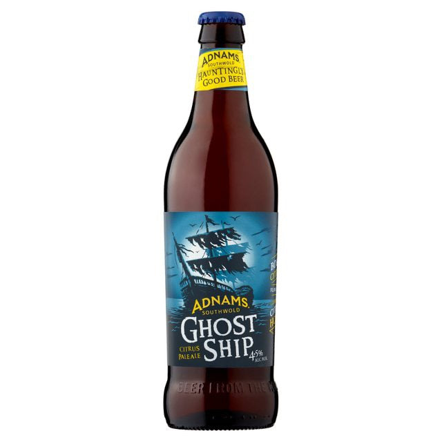 A bottle of Ghost Ship craft ale