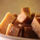 Pieces of caramel fudge on a plate