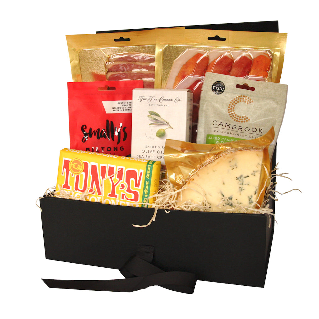 The Artisan Smokehouse's Hamper for Him with contents on show