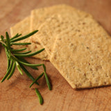 Rosemary crackers on a wooden board