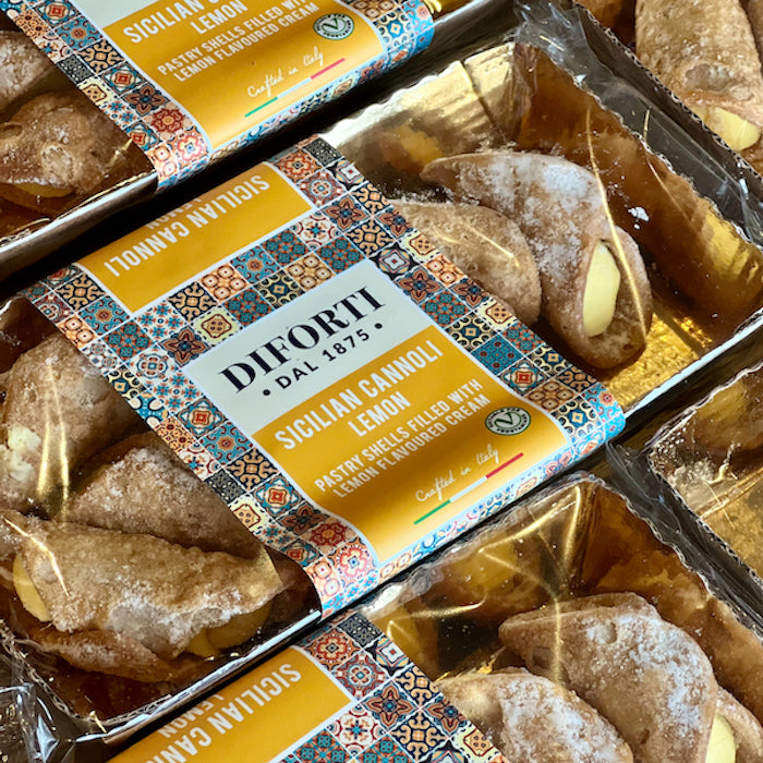 Packets of Diforti Sicilian cannoli