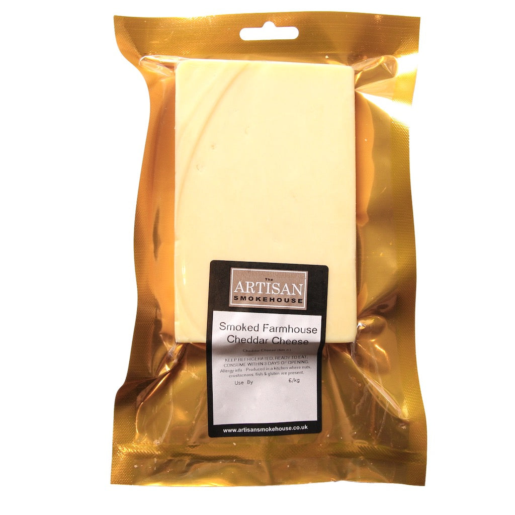 A packet of Artisan Smokehouse smoked Cheddar