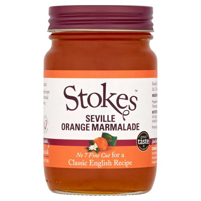 A jar of Stokes Seville orange marmalade