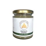 Jar of Southwell Bees Suffolk honey on a white background