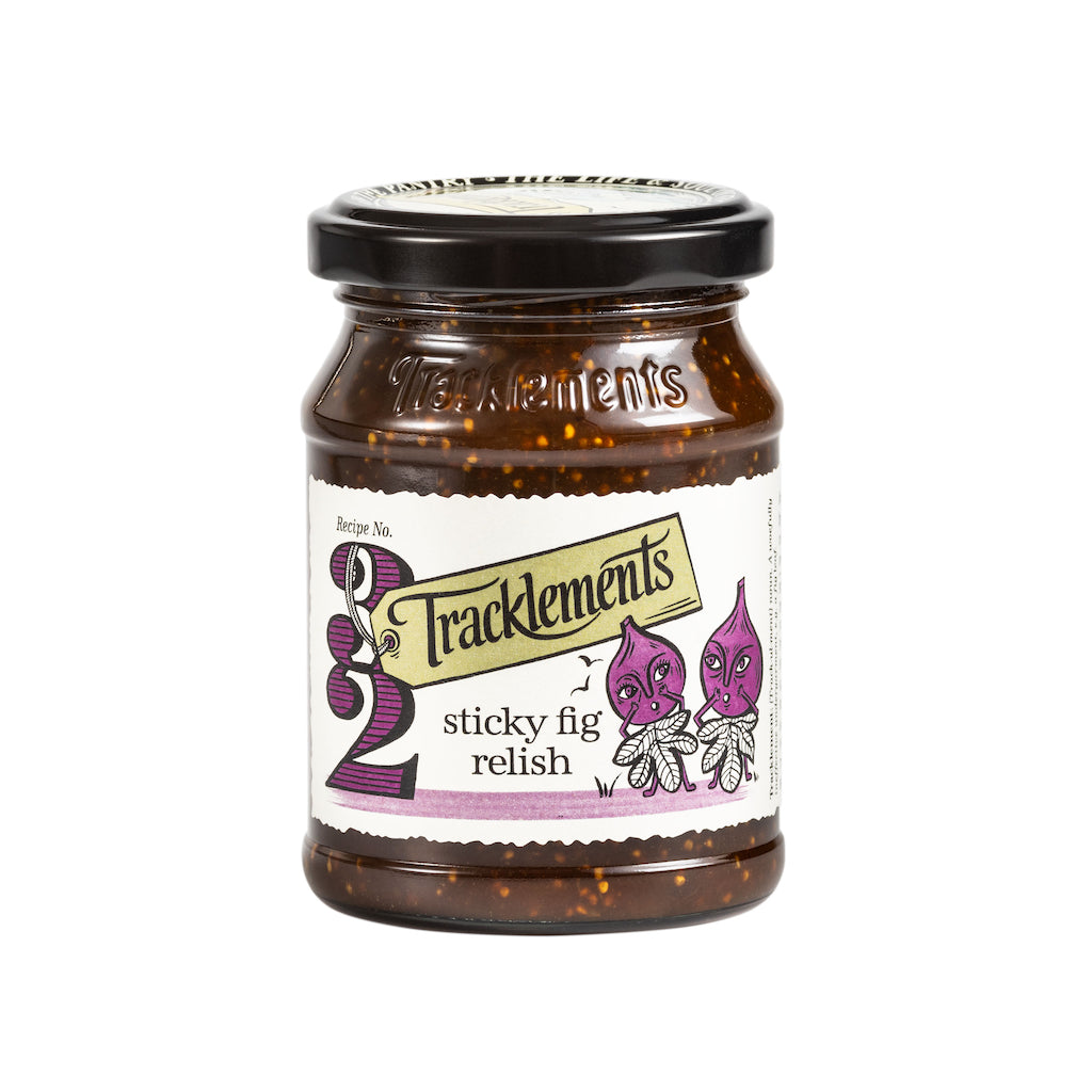 A jar of Tracklements sticky fig relish