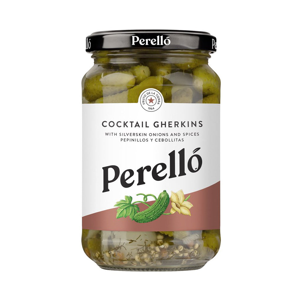 Perello gherkins in glass jar