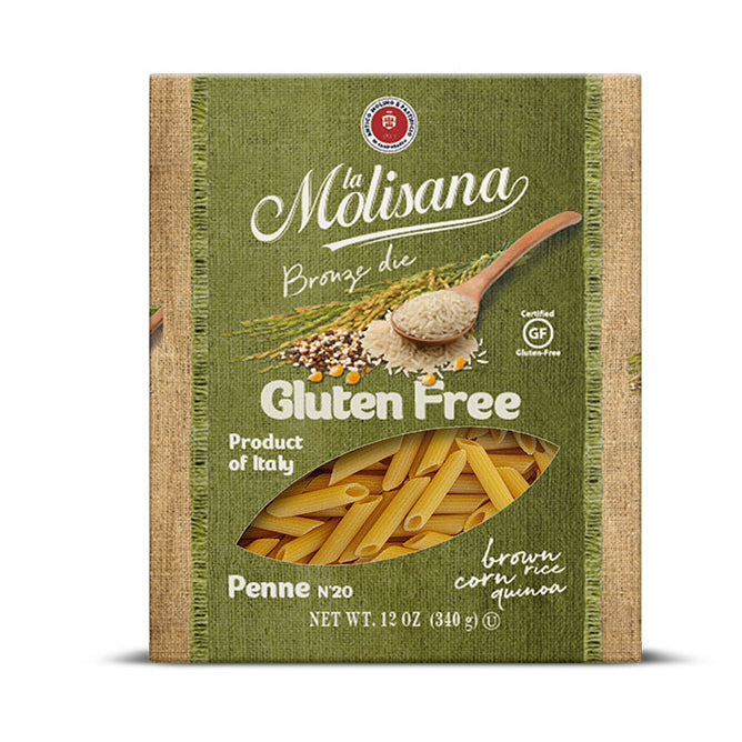 A box of La Molisana Gluten Free Penne Pasta