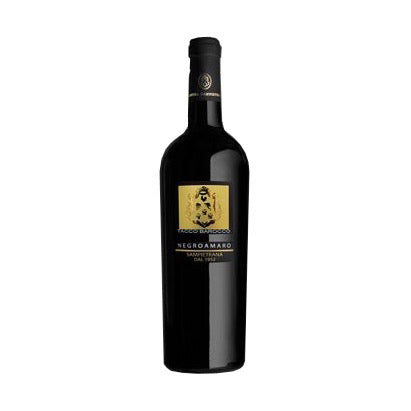 A bottle of Negroamaro red wine