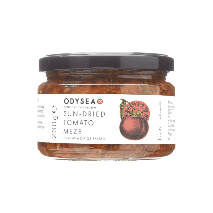 A jar of Odysea's tomato meze 